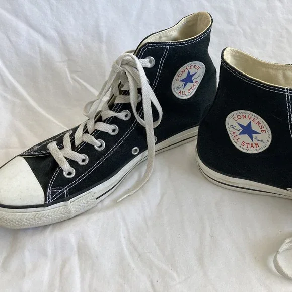 Converse All Stars Classic  Black Chuck Taylor High Tops Men's Size 9 - Picture 5 of 10